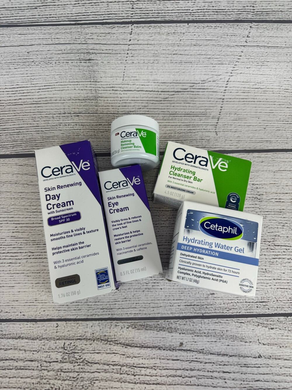 CeraVe & Cetaphil Lot Of 5 Skincare Items